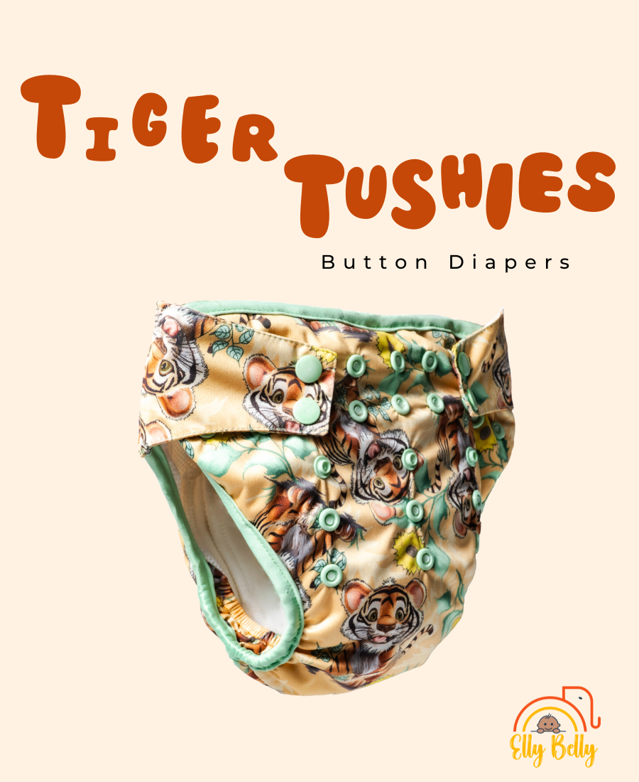 Tiger Tushies Button